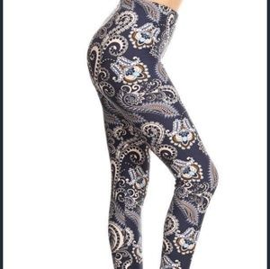 Paisley leggings - plus size 14-20